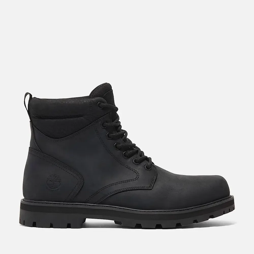 TIMBERLAND MEN'S 9.5 BRITTON ROAD MID LACE UP WATERPROOF FULL GRAIN BOOT BLK NIB